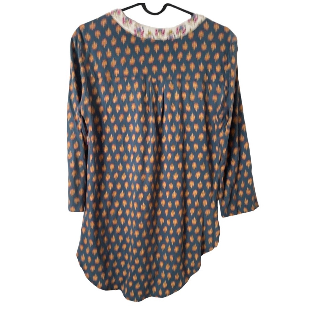 Anthropologie Blue and White Floral Blouse - Picture 9 of 12